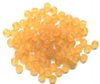 50 6mm Matte Topaz Round Glass Beads